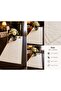 Off-White Modern Embroidered Table Runner 38X110 cm |   100% Polyester - 2
