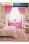Fuchsia Top Color Transitioning Teen Room Children's Room Tulle Background Set Tulle Curtain