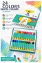 Pastel Crayons 24 Colors 1 Pack Adel Pastel Crayons 24-Piece Carton Boxed Bright Vibrant and Covering Colors School
