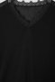 Black V-Neck Lace Detailed Oversize Fit Slim Knitwear Blouse Tdrss26Kz00002 - 2