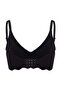 Black Seamless Laser Cut Invisible/Ghost Micro Covered Bralette Knitted Bra Thmss26Su00018 - 6