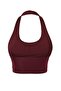 Bordo Soft Fırçalı Kumaş Büzgü Detaylı Destekli/Şekillendirici Örme Spor Sütyeni THMSS26SS00007 - 7