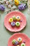 Set of 2 Flower Shaped Ceramic Cake Plates Pink Tphss26Tbk00030 - 2