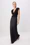Siyah Shift/Düz Kesim Maxi Abiye & Mezuniyet Elbisesi TPRSS26AE00049
