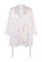 Beyaz-Çok Renkli Saten Dantelli 4'lü Çeyiz Set Dokuma Pijama Takımı-Külot-Sabahlık THMSS26PT00036 - 7