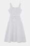 White Polka Dot Patterned Thick Strap Back Zipper Waist Tie Dress Tdrss26El00092 - 3