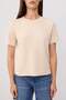 Taş-Kahverengi Kalın Pamuklu Tok Kumaşlı Regular Kesim Örme T-Shirt Örme T-Shirt TWOSS26TS00302 - 3
