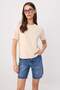 Taş-Kahverengi Kalın Pamuklu Tok Kumaşlı Regular Kesim Örme T-Shirt Örme T-Shirt TWOSS26TS00302 - 2