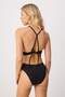 Siyah Dokulu Üçgen Push Uplı Bikini Üstü TBESS21BU0010 - 5