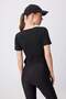 Siyah Micro Bağlamalı Kruvaze Crop Örme Spor Bluz/Bolero THMSS26BZ00009 - 4