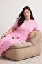 Pembe Çıtçıtlı Pointel Örme Büyük Beden Pijama Takımı TBBAW27AI00038 - 3
