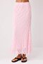 Pembe A Line Astarlı Dantel Maxi Esnek Örme Etek TWOSS25ET00149 - 3