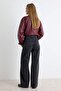 Antrasit Yüksek Bel Wide Leg Geniş Paça %100 Pamuk Non-Stretch Jeans TWOAW24JE00089 - 5