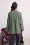 Khaki Oversized Poplin Shirt Tctaw27Tg00004 - 4