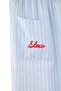 Mavi Çizgili ve Sloganlı Biye Detaylı Viskon Dokuma Pijama Takımı THMSS26PT00206 - 10