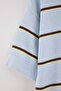 Light Blue Wardrobe Essentials Summer Yarn Striped Polo Collar Blouse Twoss26Bz00127 - 7