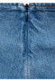 Double-Breasted Denim Pants Skirt - 5