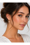 Brass Gold Pink Color Zircon Stone Heart Model Women's Earrings - 2