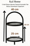 2-tier white marble patterned cosmetic jewelry bathroom organizer - 6