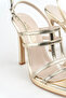 Women's Gold Platform Heeled Shoes - 8