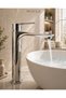 Basin Sink Chrome Open Close Bathroom Sink Faucet Mixer - 2