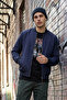 Dark Blue Color Men's Pilot Coat - 5