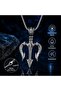 Stainless Steel Mythological Poseidon Trident Triple Spear Poseidon Necklace - 2