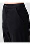 Black High Waist Regular Leg Gabardine Woven Trousers - 5