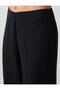 Black 100% Linen Regular Waist Long Trousers - 5