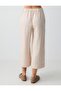 Stone 100% Linen Relaxed Cut High Waist Wide Leg Woven Trousers - 6
