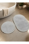 Premium Non-Slip Base Plush Bath Mat Set with Jute Edge Detail, 2-Piece Oval Round 100X60 60X60 - 2