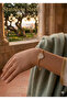 Gold Color Multi Stone Heart Elevator Steel Bracelet - 3