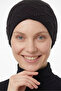 Black Instant Turban Hijab with Bun, Suitable for Medical Use - 4