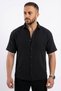Men's Short Sleeve Shirt Classic Lapel Pocket Breathable Muslin Fabric Casual Summer Comfortable Shirt