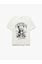 Crew Neck Short Sleeve Cotton Teddy Bear Printed Oversize T-Shirt - 3