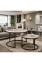 Round Coffee Table, Nesting Side Tables - 4