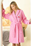 "Cherry Much" Women's Bathrobe Set with Hair Bonnet - 3