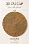 Wicker American Service Set of 2 Natural Wicker Jute Round Plate Coasters Plate Pan Pot Coasters - 5