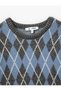 Long Sleeve Crew Neck Diamond Patterned Sweater - 5