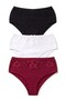 Women's Panties 3-Piece Lace Bato Body-Hugging Stretch Fabric - 4406-3