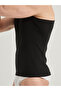 Men's Black Sports Tank Top 100% Cotton Asymmetrical Cut Crew Neck - 3