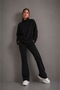 Women's Oversized High Collar Sweatshirt - 7