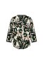 Women's Green Patterned Modern V-Neck Blouse – Contour Fit |   Fluid Weaving |   Four Seasons - 6