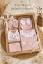 Seasonal Cotton Scalloped Newborn Baby Girl Hospital Discharge Bodysuit Set 5-Piece Boxed 0-3 Months - 7