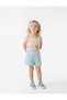 Cotton Textured Shorts with Elastic Waist - 2