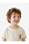 Dog Embroidery Detailed Short Sleeve Crew Neck Cotton T-Shirt - 2