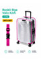 Transparent Luggage Protective Cover and Luggage Belt * 1 Piece * Pink - Large - 3