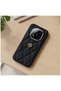 Xiaomi Redmi Note 14 Pro Plus 5g Compatible Case Floral Wavy Leather Case Black - 4