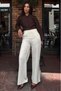 Cream Premium High Waist Pleated Trousers Mg2717 - 2