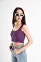 Women's Camisole U-Neck Fitted Crop Top Tank Top - 4